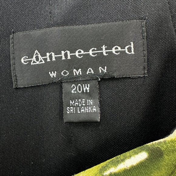 Connected Dress Womens Sheath Floral Cap Sleeve Back Zip Multicolor Plus 20W - Picture 7 of 7